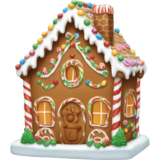 Gingerbread house emoji