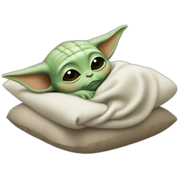Baby Yoda sleeping emoji