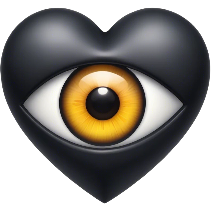 Eye inside black heart emoji