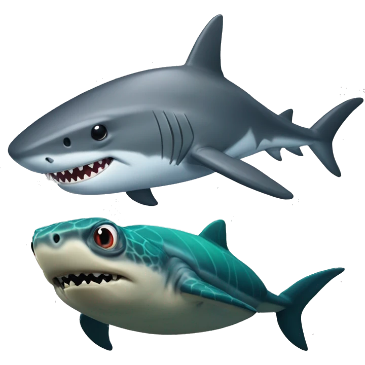 Shark turtle emoji
