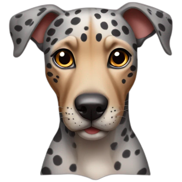 Louisiana leopard spotted Catahoula hound emoji