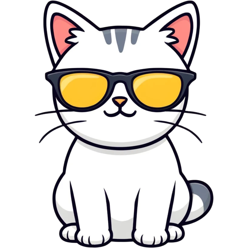 Cat with sunglasses emoji