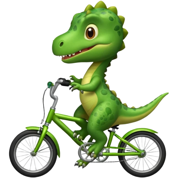 Baby dinosaur riding a bike  emoji