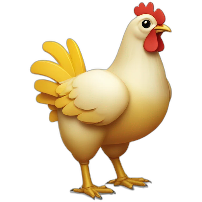 Robotic chicken emoji