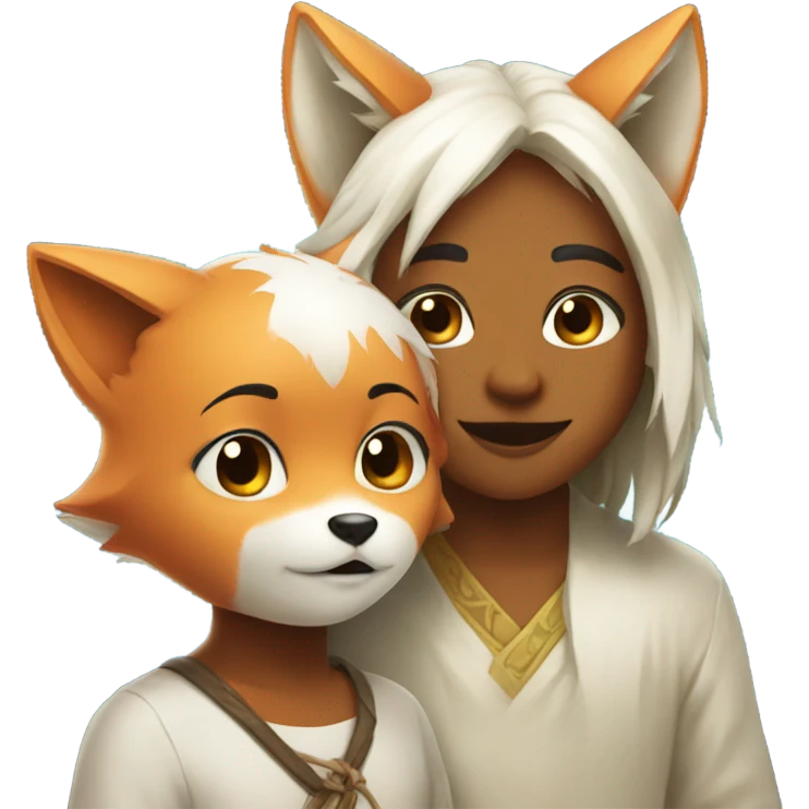Good child and fox spirit  emoji