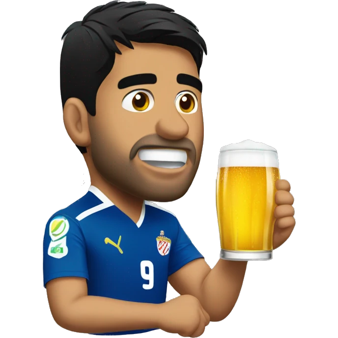 Luis Suárez drink beer emoji