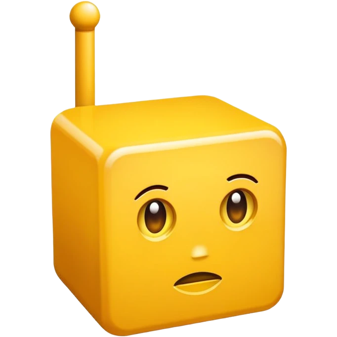 Un carré jaune avec un point d’interrogation blanc à l’intérieur  emoji