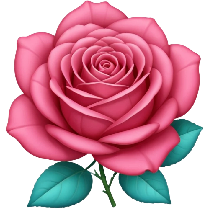 Una rosa de color turquesa emoji