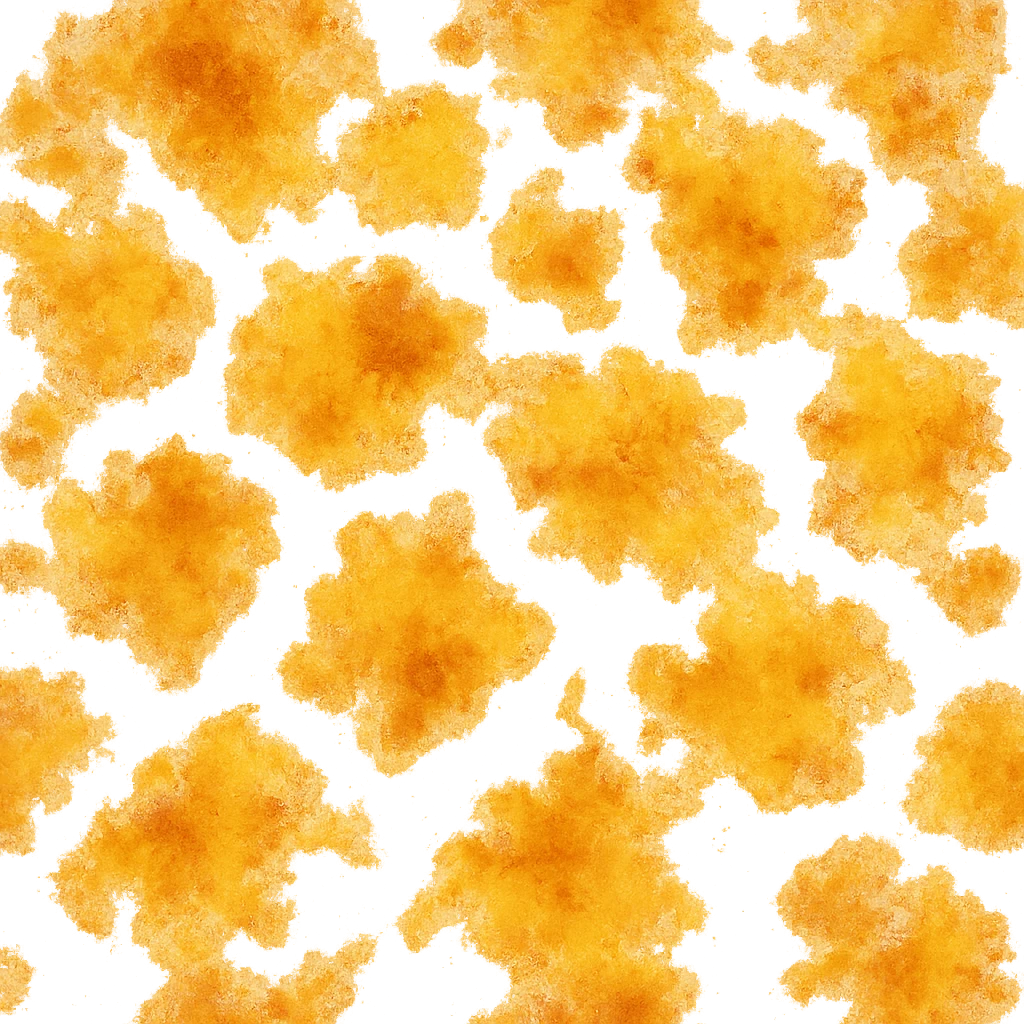 seamless orange and yellow rust stain texture, painterly, organic, patchy, no background, not vector, not icon, texture for overlay use emoji