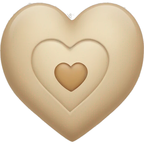 Beige heart emoji