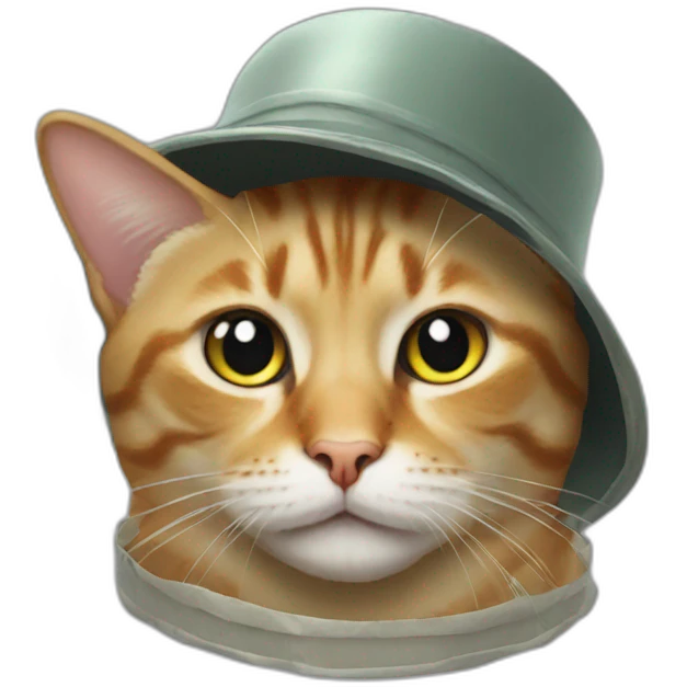 Cat in a trash hat emoji