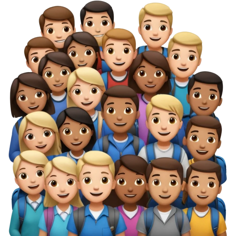 An elevator full of students emoji