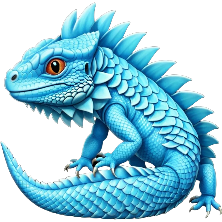 Blue Iguana print emoji