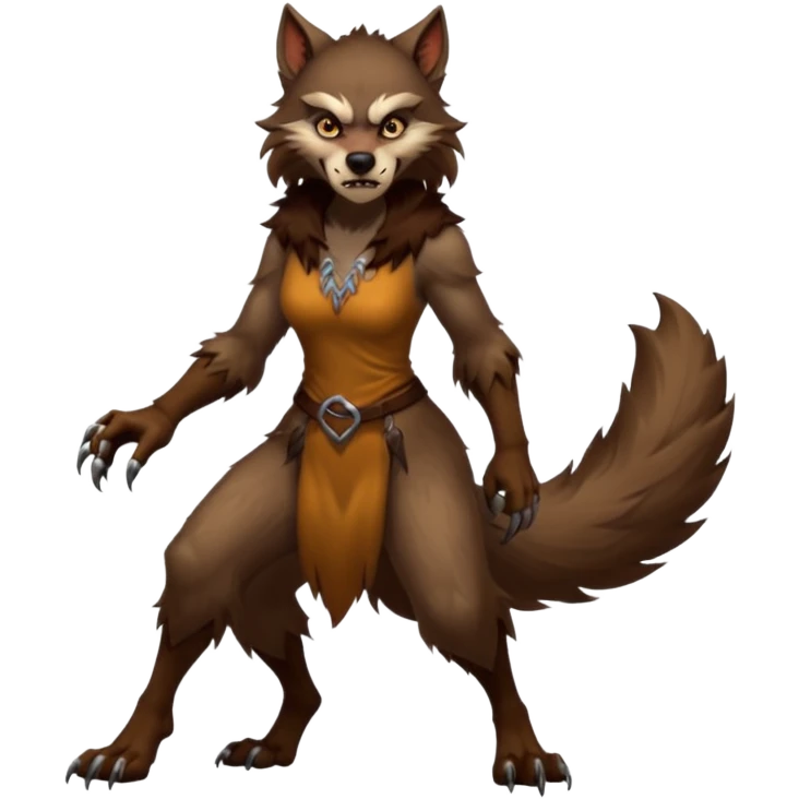 Female wherewolf full body emoji