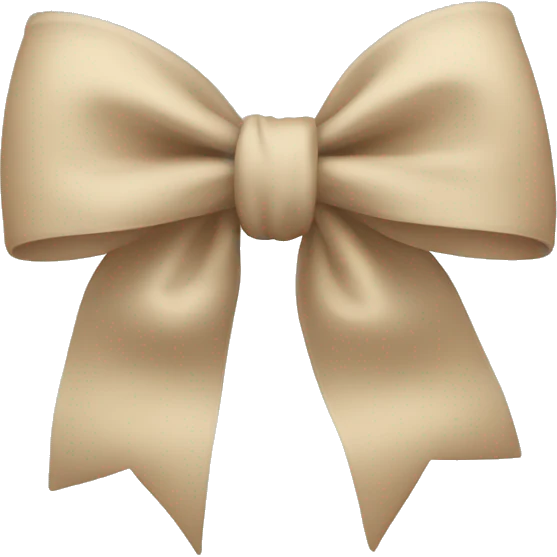 beige bow emoji