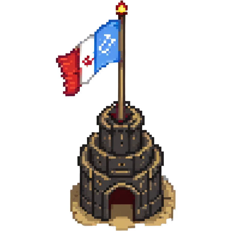 sand castle with a flag on top emoji