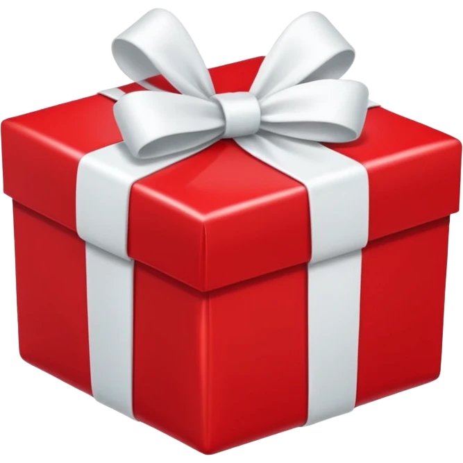 red gift boxes with white bows emoji