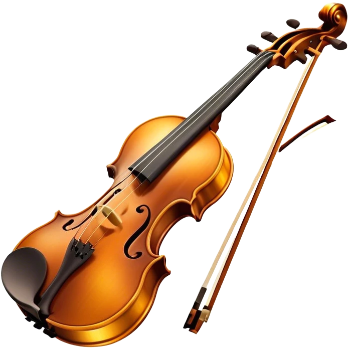 Cinematic Realistic Violin, rich polished wood with delicate curves, strings stretching tautly, fine dust particles catching the golden stage light, glowing with an elegant and timeless charm. emoji