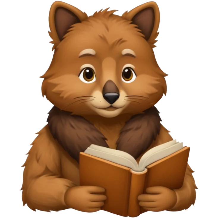 animal reading books emoji