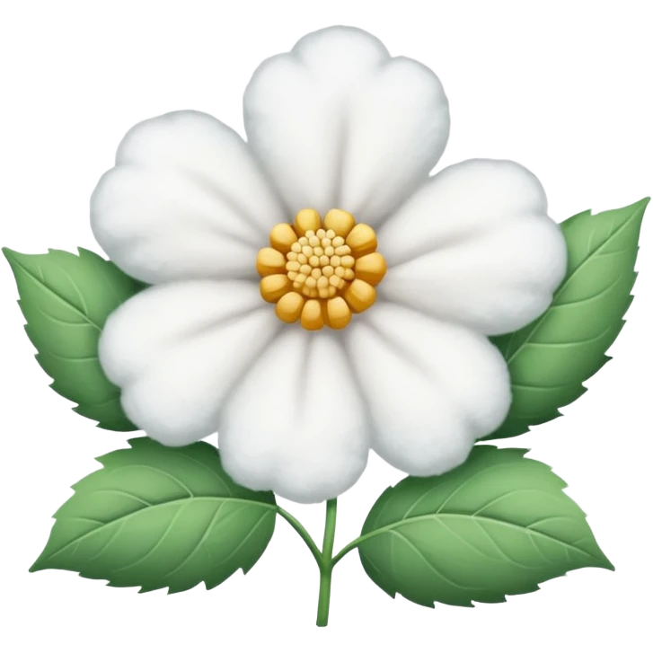 A flower of cotton emoji