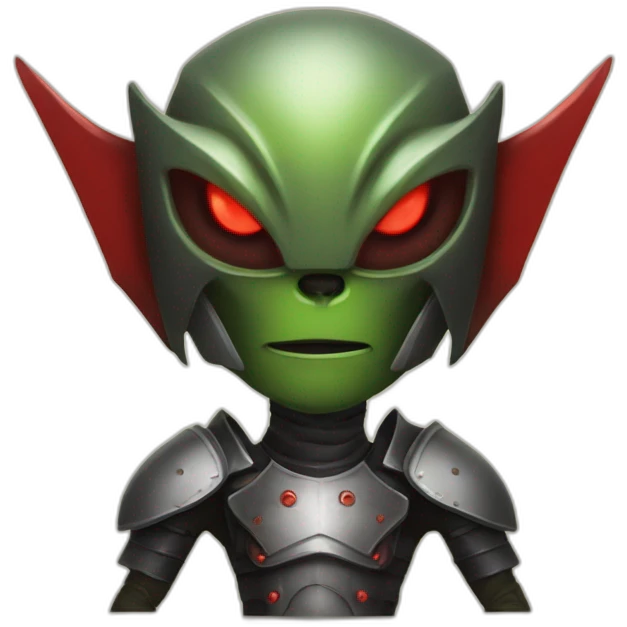 Alien knight sat fantasy anger red eyes forest background emoji