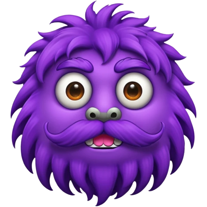 purple monster mustache emoji