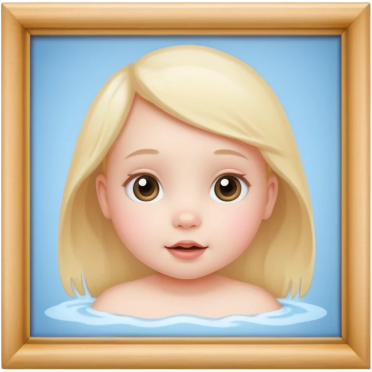 baby face inside a photo frame emoji