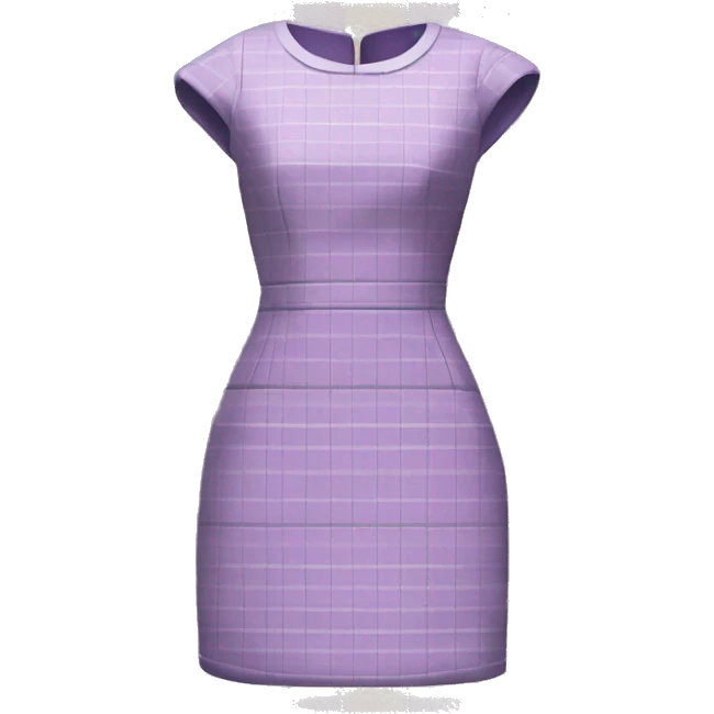 Lilac plaid tweed sheath dress emoji