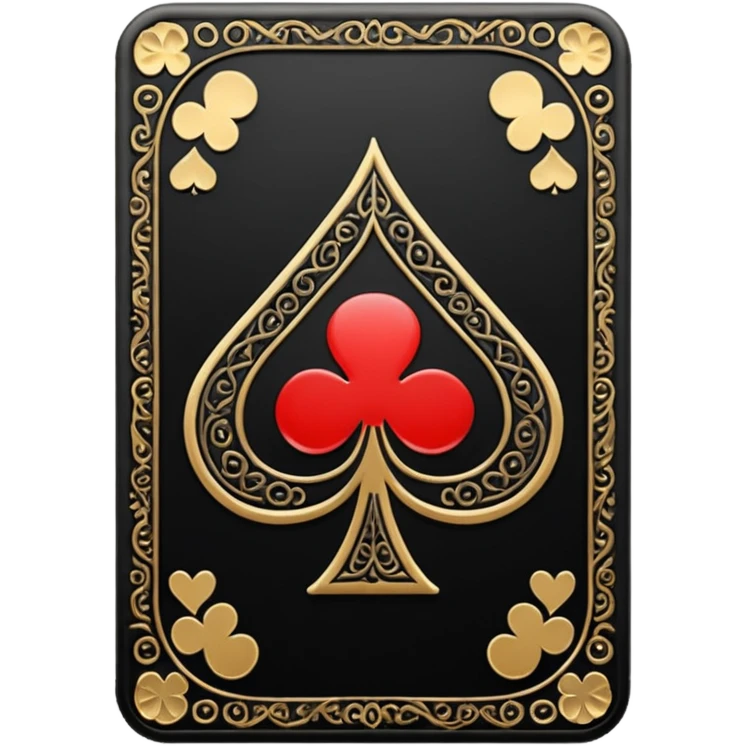 Create emoji for ace card by clubs logo emoji