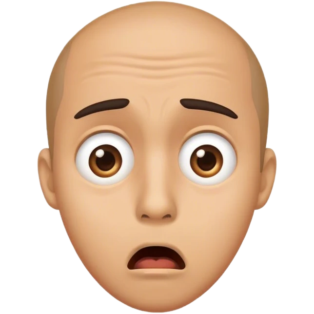 Shocked with the heads on his cheek emoji