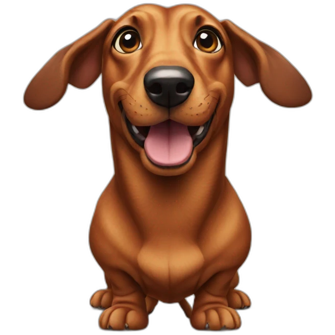 A giant dachshund emoji