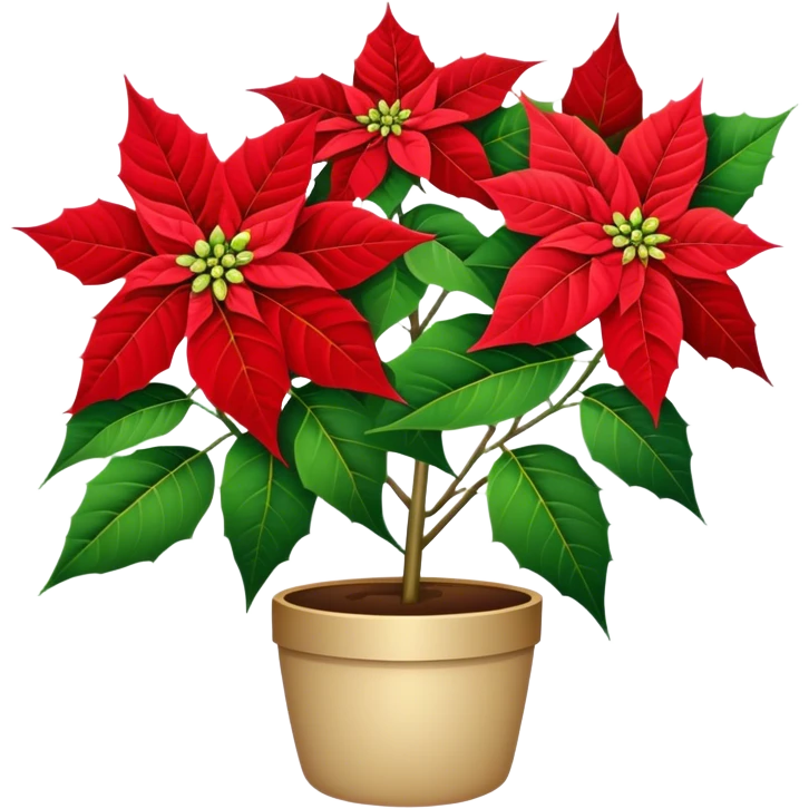 super big bouquet Poinsettia, stem, leaf emoji