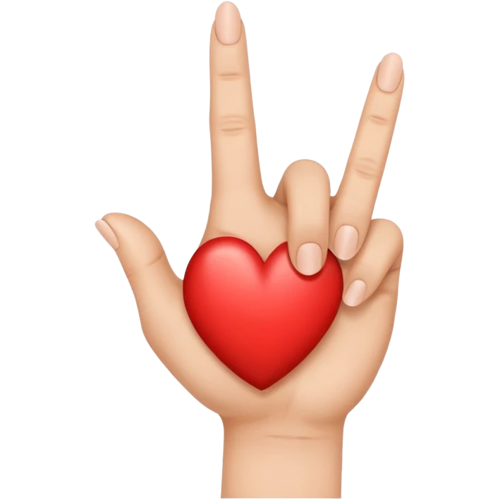 Middle finger heart hand emoji