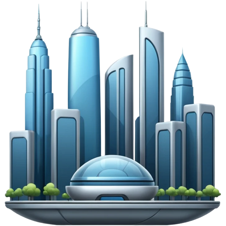 city in the future in the sly emoji