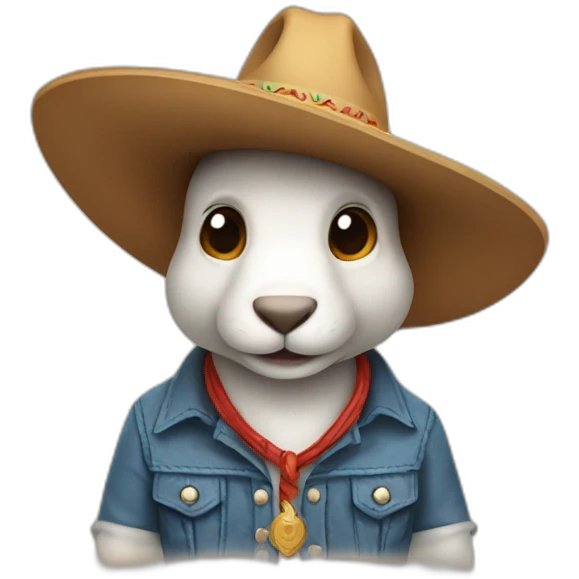 Conejo con sombrero vaquero emoji