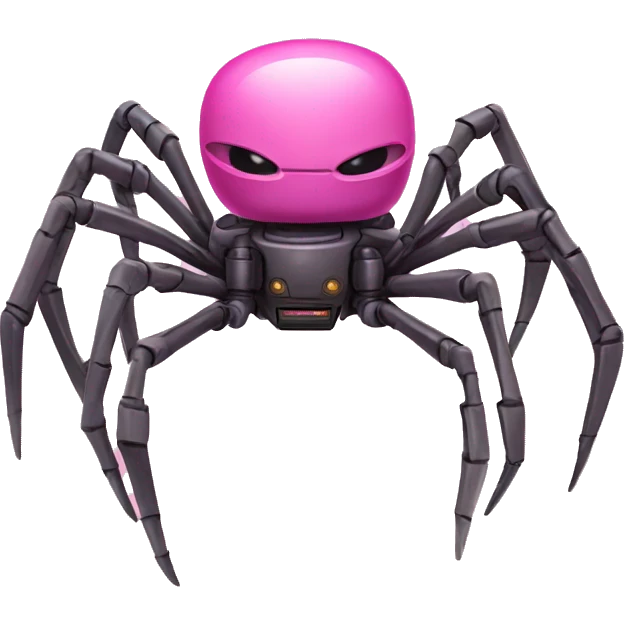 Robot spider pink emoji
