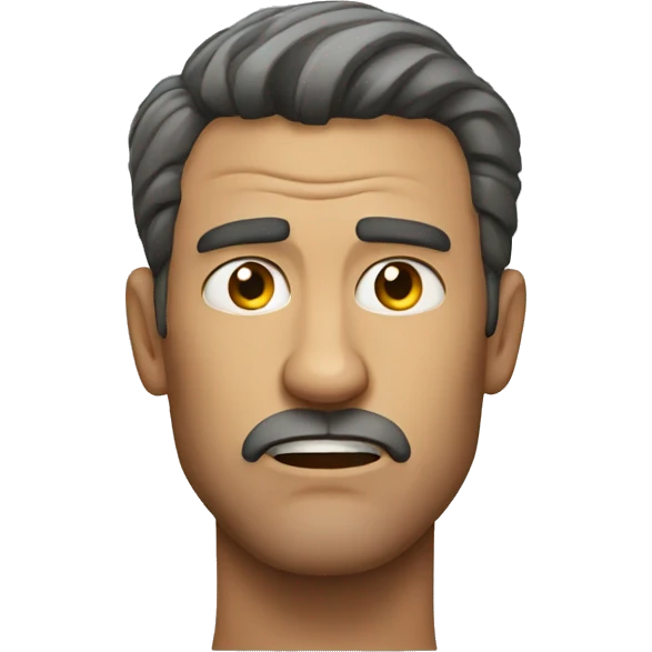 man looking pure anger emoji