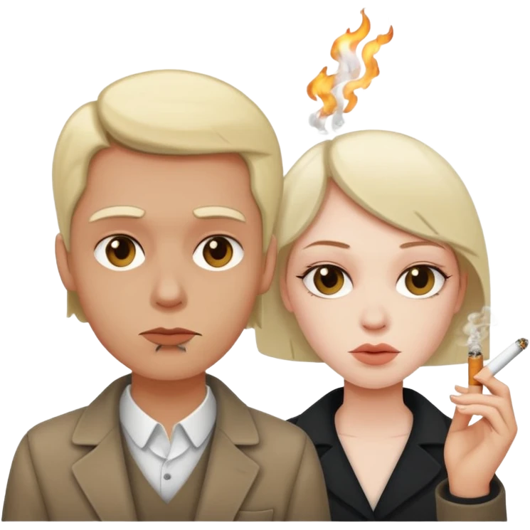 smoking with someone emoji