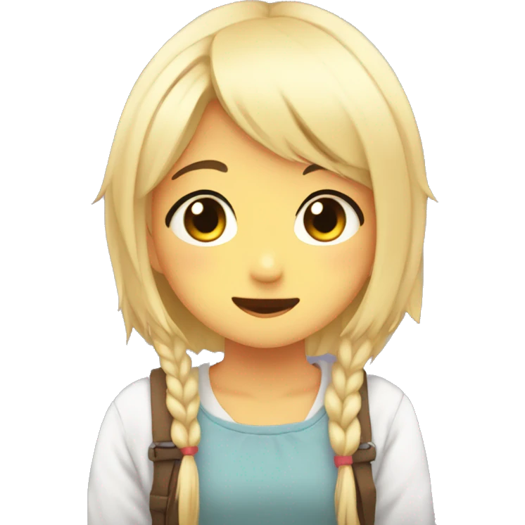 uwu anime girl that gets shy emoji