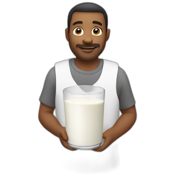 a dad with milk emoji