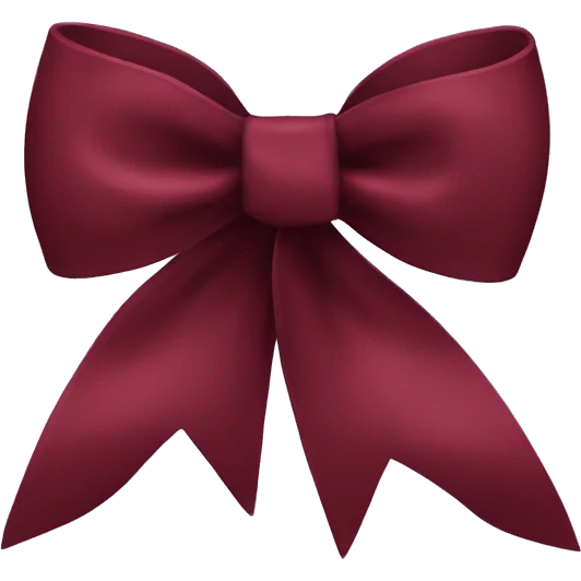 Wine red color bow emoji