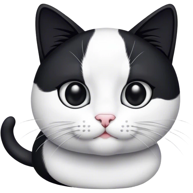 Black and White cat emoji
