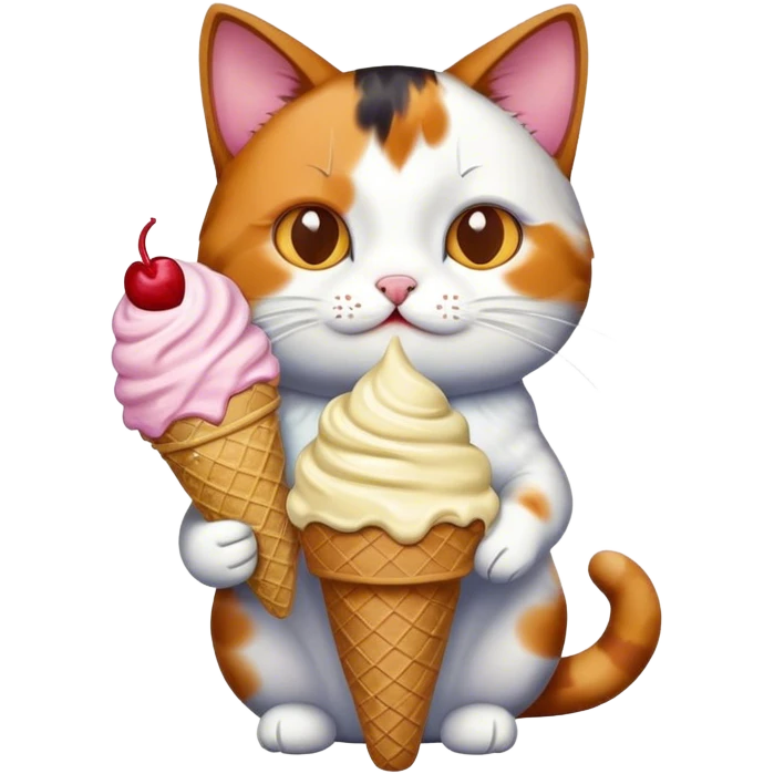 cat eating ice cream  emoji