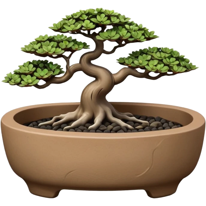 Shohin Shallow dark Flintstone’s bonsai pot only  emoji