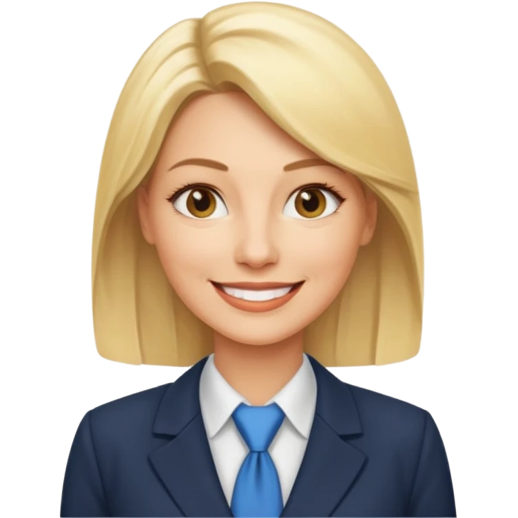 blond business woman in her forties emoji