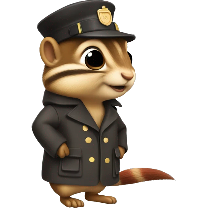chipmunk with a detective coat emoji