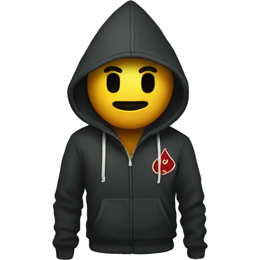 hoodie with spade club written on it  emoji