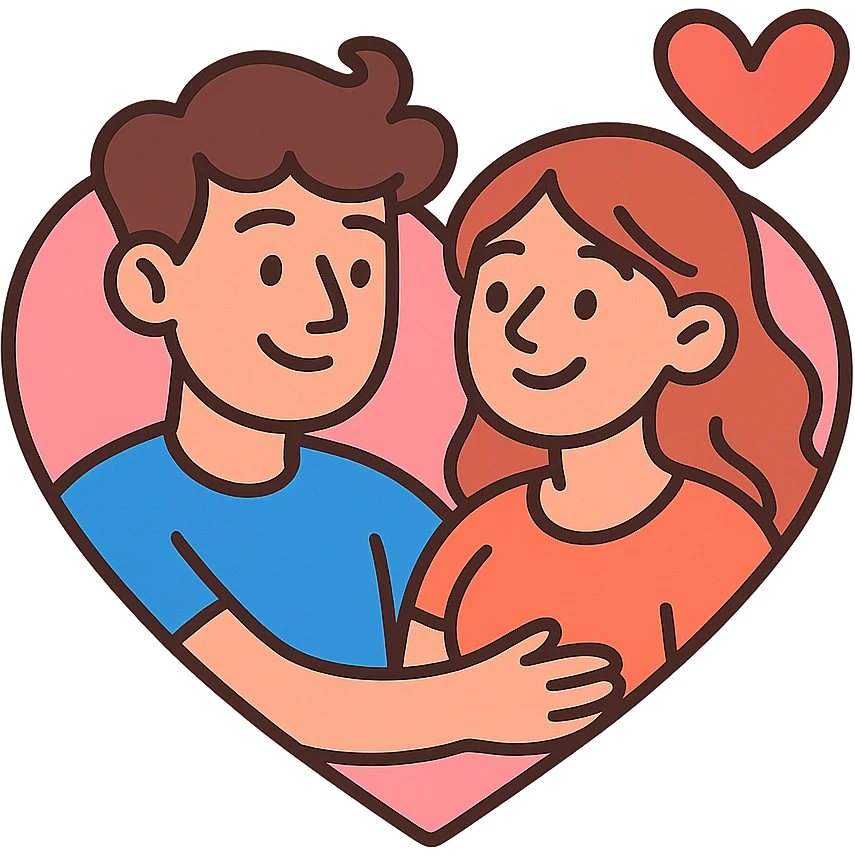 icon representing romance genre emoji