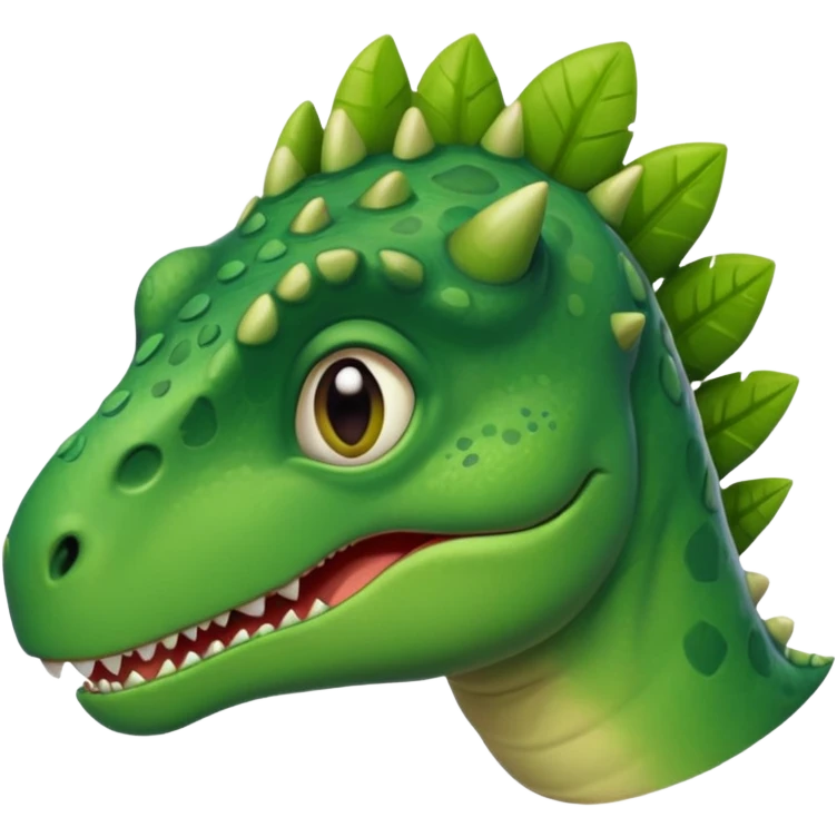 Blushing dinosaur emoji
