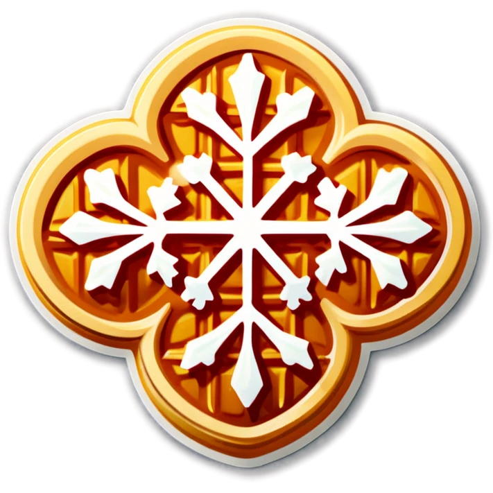 waffle with snowflake emoji